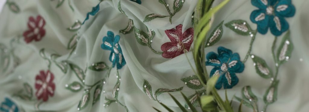 Qurayaal eastern wear brand showcasing handcrafted fabric details